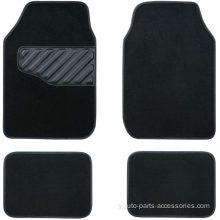 Tapis de sol de tapis noir avec talon de conducteur